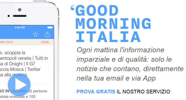 Good Morning Italia applicazione iphone