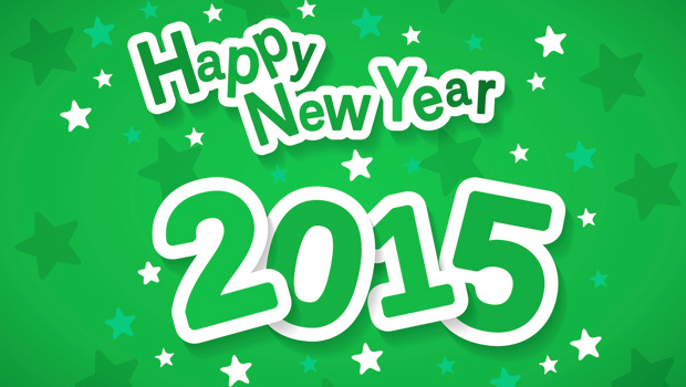 Happy 2015 in verde Facebook