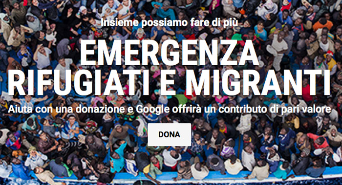 Google in aiuto di rifugiati e migranti raddoppia la tua donazione